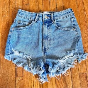 Zara High Wasted Denim Shorts